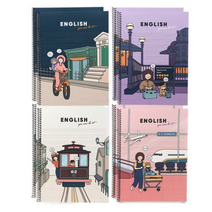 핑크풋 2000 보리 영어노트 4종 x 2p 세트, pink+purple+ivory+navy, 2세트