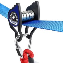 YAMIPROBI Slackline Pulley - 닌자 전사 장애물 코스를 위한 Slackline 액세서리 아동용 - 어린이 및 성인용 집라인 뒷마당 액세서리 역동적인 방법 -