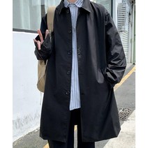 남자 기본 캐주얼 하프트렌치코트 간지 간절기 롱자켓 가을 아우터