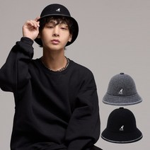 캉골 스트라이프 캐쥬얼 버킷햇 K3181ST, BLACK
