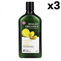 Avalon Organics Clarifying Lemon 아발론오가닉스 클레이파잉 레몬 샴푸 325ml 3팩, 1개