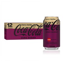 코카콜라 체리 바닐라 제로 355ml 12팩 Coca-Cola Cherry Vanilla Zero 12 Fl oz (Pack Of 12)