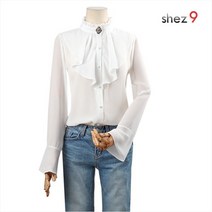 쉬즈넘버나인 그라프 러플 블라우스+브롯지set