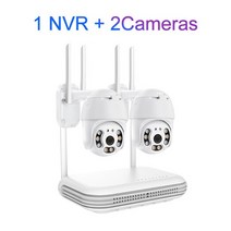 쇼뱅 야간 감시장비Techage-8CH 3MP PT 무선 보안 키트 방수 인간 감지 CCTV 비디오 기록 Wifi 보안 카메, 01 8CH and 2 Cameras_01 없음, 1개