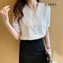 카라 KARRA 레이스쥬얼리블라우스 KB2MBL105C