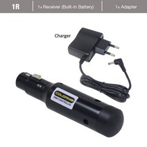 1인방송 라이브장비 2022 충전 배터리 수신기 2.4G 무선 DMX512 컨트롤러 XLR 송신기 디 DJ 파티 바 라이, 02 1R_01 EU 플러그
