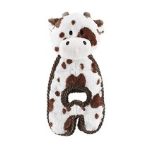 Charming Pet Animates 양 플러시 삑삑이 강아지 장난감, White_Cow