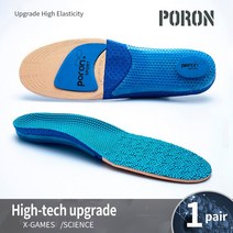 족저근막염 신발 키높이 평발 기능성 깔창 PORON 실리콘 소프트 탄성 에어 쿠션 스포츠 Insoles 정형 충격 흡수 통기성 아치 지원 실행 단독 패드, 파란_EU39-40(250mm), 03 EU39-40(250mm)