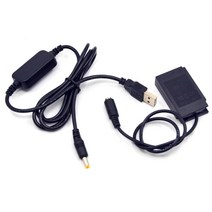 보조베터리 5V USB 케이블 어댑터 + EP-5C DC 커플러 EN-EL20 더미 배터리 1J1 1J2 1J3 1S1 1AW1 1V3 p1000, 한개옵션0