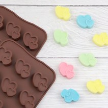 실리콘 몰드, 더블하트15구(실리콘몰드042)