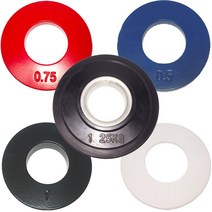 홈앤네이처 경량 저중량 원판 초경량, 0.75kg(철 원판 빨강 한쌍)