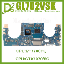 노트북 메인보드 GL702VM ASUS FX70V 노트북 마더 보드 I5 I76th7th GTX10603G6G GTX10708G, 01 I76700H GTX10603G