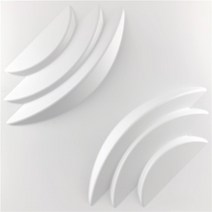 세라믹사이딩 메탈사이닝 아트월 3D 입체 벽 스티커 장식 거실 벽지 벽화 방수 패널 금형 욕실 주방 30x3, 15 3_02 1 Piece-Matt white