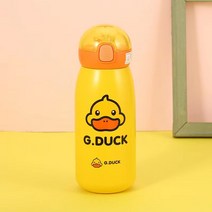 G.Duck 러버덕 텀블러 어린이 학생 휴대용 ins 이중 텀블러 공장, 401-500ml