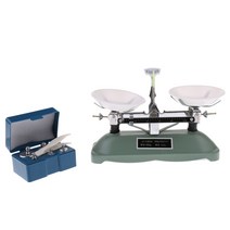 GHSHOP 교육 도구 실험실 장비를위한 무게가있는 200 그램 테이블 밸런스 스케일, 설명, 금속, 보이는 그림으로