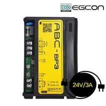 이지콘(주) 이지콘 자동배터리충전기 ABC-BP3 24V 3A 내장형충전기 소방용 방재용 소방배연창 소방엔진펌프 엘리베이터용 충전기, 1개