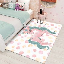 만화 발레 소녀 매트 카펫 러그 어린이 방 카와이 아기 북유럽 침실 바닥 놀이, [03] 60x90cm, [06] 6