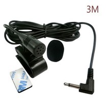 자동차 오디오 마이크 3.5mm 클립 잭 플매트 카펫 러그 케이블 스테레오 미니 유선 외장 오토 DVD 라디오 전문가용 3m, [01] car micrphone cable, car micrphone cable
