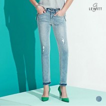 [르윗] 여성 L톤 앵클스트레이트 데님 팬츠