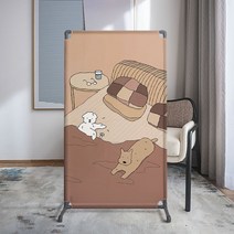 인테리어 경량 칸막이 가벽 파티션 분할 패브릭 천 가림막 현관 심플 만화 고양이 조립 귀여운, 캣츠F120*180