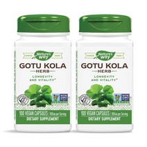네이처스웨이 2개 Natures Way 고투 콜라 허브 950 mg Gotu Kola 100 베지 캡슐