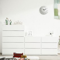 아르스노바 시스템 서랍장세트(화이트_5단+3단1200서랍장/거울제외), 화이트_5단+3단1200서랍장/거울제외