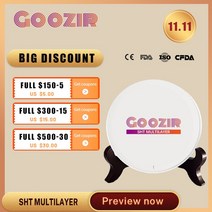 치과성분 치아미백 셀프치아미백제 Goozir CAD CAM CNC 치과 용 지르코니아 블록 SHT 다층 Dics 5 축 밀링, 22 98 x 18 mm B3