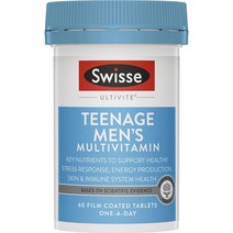 스위스 Ultivite 10대 남성 종합비타민 60정, 60 카운트(1개 팩)