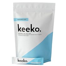 Keeko 천연 유기농 오일 풀링 향 주머니 (모닝 민트) (14 패킷 (2 주 코스)) 미국직송 281504