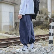 통바지 남성 하램바지 벌룬팬츠 와이드 밴딩 루즈핏 배기 유니크 빅사이즈 오버핏 조거