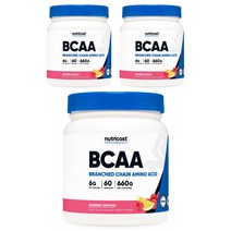 뉴트리코스트 BCAA 라즈베리 레모네이드 글루텐 프리, 660g, 3개
