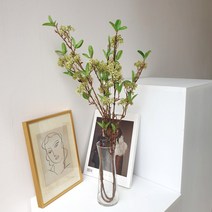 [바보사랑] 그리너리 새순 베리 조화나무가지 장식(2color), 컬러:그린