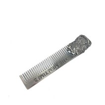 옆머리누르기 셀프다운펌 옆머리다운펌고품질 멋진 남자 수염 쉐이핑 템플릿 스테인레스 스틸 빗 헤어 트, 01 Black