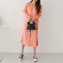 시크루즈 쵸브 파스텔 무지 롱 원피스_BDOE828