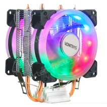 IWONGOU-Cpu 쿨러 2 히트 파이프 프로세서 쿨러 X99 에어 쿨러 Cpu 냉각 팬, LGA2011-X79-X99, 2P1F 블랙