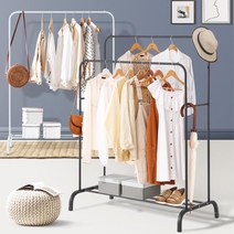 여자방 오픈수납공간 파이프조립 1인행거 자취생 티셔츠정리 가정용 아이방 옷정리 diy가구 조립옷장, 2단 화이트