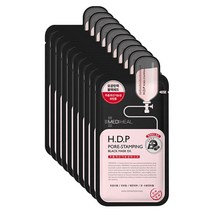메디힐 마스크팩 H.D.P 포어스탬핑 숯 미네랄 마스크 EX 1각 (10매입) 모공수렴 촘촘피부, 10매입, 1개