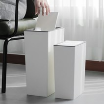 깔끔한 슬림 직사각형 화장실 욕실 주방 안방 학교 교실 공부방 사무실 고급 휴지통, 슬림라인 휴지통 원터치형(12.7L)