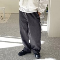 셀러허브 여성패션 [왓위웨어] 남녀공용 나일론 와이드 스트링 밴딩 조거팬츠