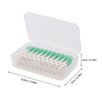 치면착색제 교정용왁스 치과용 고리 유아 아기치실 160pcs 치간 브러시 치아 사이 청소 구강 관리 이쑤시개 치과 도구 치실 치열 교정 구강 치과 위생 도구, 초록