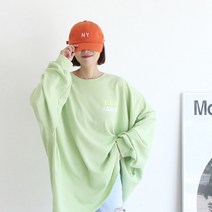 애플망고샵 빅사이즈 오버핏 먼데이 간절기 롱박스티