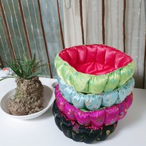 전통 다용도 바구니(핸드메이드) 약상자 과일 방향제 화장품 스넥 등 보관상자, 꽃핑크