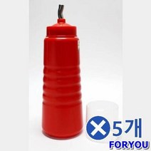 ForU460 뚜껑 초장병 550ml 대 기름병 시럽용기 케첩통 5개 주방수납 소스보관, 1개