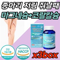 여성 남성 칼슘제 마그네슘 코랄 아연 비타민D 칼마디 40대 50대 60대 눈 눈밑 떨림 중년 노인 어린이 청소년 팔 다리 손목 발목 관절 쥐날때 먹는 뼈 치아 건강 예방 추천, 120캡슐 (2개월분) x 3개
