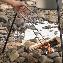 메탈 가위식 숯집개 화로집게 장작용 집게 캠핑용장작 땔감 좋은숯 참숯 숫, 1개, 스텐숯집게