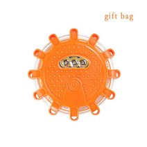 불꽃신호기 비상신호기 불꽃신호기차량용 자기 비상 길가의 안전 조명 IP44 LED 도로 플레어 손전등 경고 야간 비콘 램프, [02] orange, [01] 6pcs with 2 bag, 6개