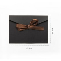 하도메봉투 a4용지파일케이스 50 개/몫 빈티지 그램 빈 크래프트 종이 DIY 다기능 봉투 리본 엽서 상자 패, 02 black S