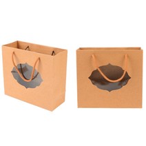 무지 사각 크라프트 쇼핑백 다회용백 화분 떡 백일떡 도시락 케이크 홍보물 포장 답례 답례품 선물 선물용 윈도우 종이 가방 투명창 상자 케이스 소형 대형