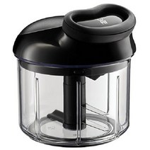 WMF 고급 야채 절단기 (케이블 풀 포함) 900ml 양파 마늘 견과류 허브 또는 과일 멀티 다지기, 여분의 칼날 없이, Single