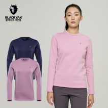 블랙야크 여성 라운드티 기능성 기모 라운드티셔츠 B우먼스2 1BYTSW2501 기능성 무지 기본 긴팔 티셔츠
